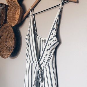 NWOT MONTEAU Beach Striped Wrap Dress